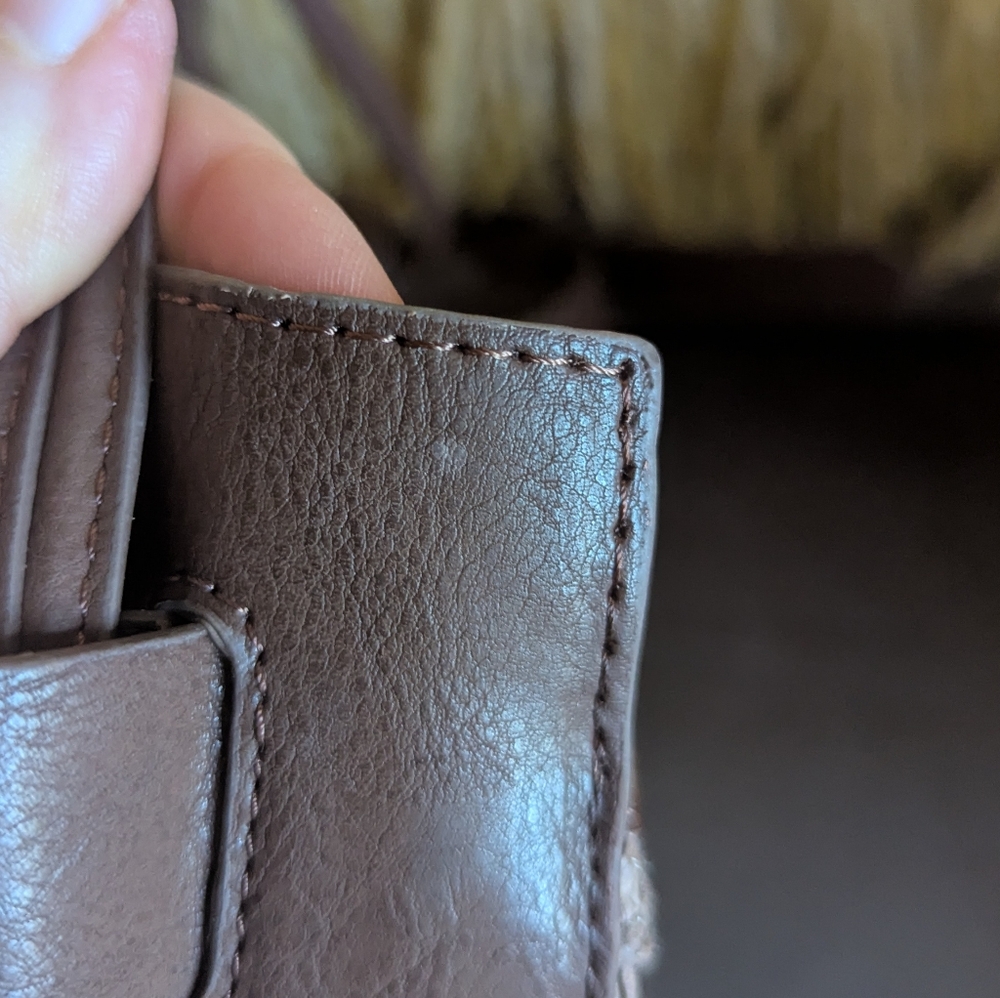 NWOT Free People Leather Crossbody Bag in Brown - Picture 8 of 9